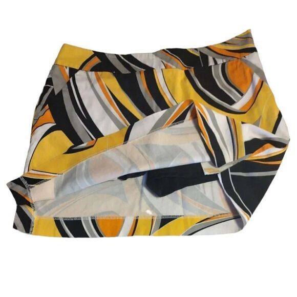 Loudmouth Discontinued Yellow Swirls Gone Wild Mini Golf Skort Size 8 - Picture 4 of 14